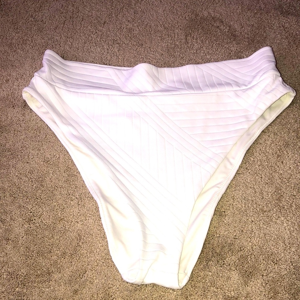Aerie‎ High Cut Cheeky Bikini Bottom White Size XL